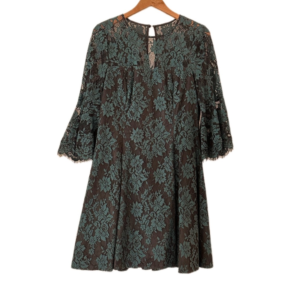 Eliza J size 12 green lace dress